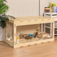 FX070 - Wooden Hamster Cage - Acrylic Hutch for Small Animals - Opening Top, Air Vents Perspective: Main