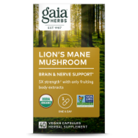 Gaia Herbs Lion's Mane Mushroom Brain and Nerve Support Supplements