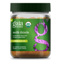 Gaia Herbs® Milk Thistle Lemon Flavored Gummies Perspective: Main