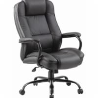 Sim Supply Executive Chair,Heavy Duty,Leather Seat  452R31
