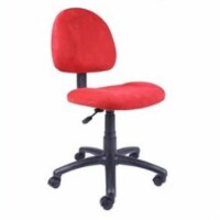 Fabric Deluxe Posture Office Chair in Red - Boss Office Products