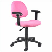 Boss Office Products Microfiber Deluxe Posture Chair in Pink