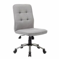 Boss Pretty Parsons Modern Armless Office Chair in Taupe