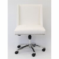 Boss Office Desk Chair in White Velvet