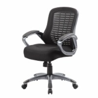 Boss Office Ribbed High Back Mesh Chair in Black