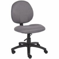Boss Office Fabric Upholstered Wide Seat Office Swivel Chair in Gray