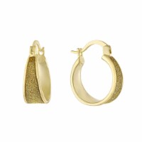 Elements Gold Over Glitter Click-Top Hoop Earrings Perspective: Main