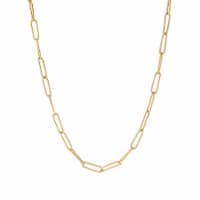 Elements 14K Gold Over Brass 18 Inch Paperclip Chain Necklace Perspective: Main