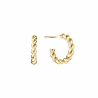 Elements 14K Gold Over Brass 16mm Twist Hoop Earrings Perspective: Main