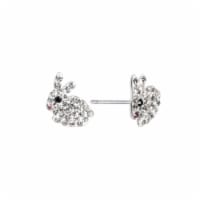 Elements Silver Plated Crystal Bunny Stud Earrings Perspective: Main