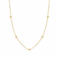 Elements 14K Gold Over Brass 18 Inch Beaded Station Chain Necklace Perspective: Main