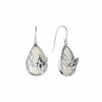 Elements Silver Plated Opalite Hummingbird Drop Earrings Perspective: Main