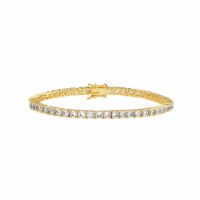 Elements Gold Over Silver Cubic Zirconia Tennis Bracelet Perspective: Main