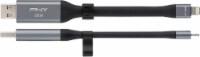 PNY Duo Link USB 3.0 OTG Flash Drive - Black/Gray Perspective: Main