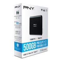 PNY® 500GB Pro Elite V2 USB 3.2 Gen 2x1 Type-C Portable SSD Perspective: Main