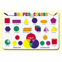Painless Learning SHA-1 Shapes & Colors Placemat - Pack of 4 - Pack of 4