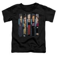 Star Trek-The Captains - Short Sleeve Toddler Tee - Black&#44; Large 4T