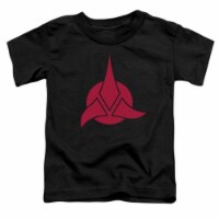 Star Trek-Klingon Logo - Short Sleeve Toddler Tee - Black&#44; Medium 3T