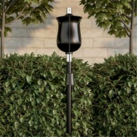45 in. Metal Fuel Canister Flame Light Outdoor Torch Lamp - Black