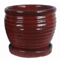 6 in. Red Honey Jar Planter