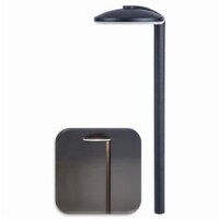 2.7W Warm White Cast Aluminum LED Path Light, Black Matte with Frosted Plastic Lens