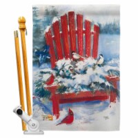 BD-WT-HS-114193-IP-BO-D-US18-WA 28 x 40 in. Red Chair in Winter Wonderland Impressions Decora