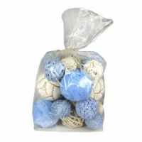 Bag of Natural Dried Blue Floral Balls Home Decor Decorative Orbs Vase Filler - Blue