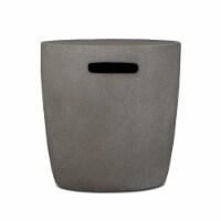 Real Flame Riverside Round Propane Tank Cover in Glacier Gray