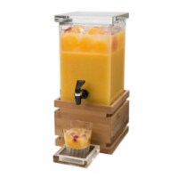 Bamboo Base Rectangle Beverage Dispenser, 1 Galoon