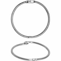 3 in. Standard Book Rings - Silver - Nickel Plated