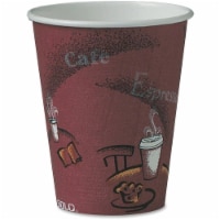 8 fl oz Bistro Design Disposable Paper Cups, Maroon - Pack of 50
