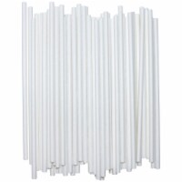 7.75 in. Unwrapped Paper Straws, White - Pack of 400