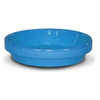 3.75 x 0.5 in. Powder Coated Ceramic Saucer, Robins Egg Blue - Pack of 16
