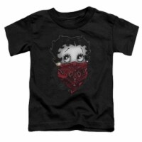 Boop-Bandana & Roses - Short Sleeve Toddler Tee - Black&#44; Large 4T
