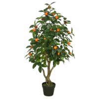 Real Touch Orange Flowering Tree with Pot - 48 in.