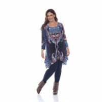 PS1300-01-3XL Plus Marlene Top & Tunic&#44; Blue & Multi Color - 3XL