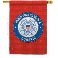 Breeze Decor H108544-BO Proud Girlfriend Coastie House Flag Armed Forces Coast Guard 28 x 40