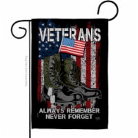 Breeze Decor G158485-BO Always Remember Garden Flag Armed Forces Veterans Day 13 x 18.5 in. D Perspective: Main