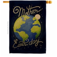Breeze Decor H115147-BO Earth Day House Flag Expression Inspirational 28 x 40 in. Double-Side