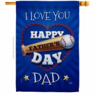 Breeze Decor H115171-BO I Love You Dad House Flag Family Fathers Day 28 x 40 in. Double-Sided