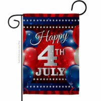 Ornament Collection G192398-BO 13 x 18.5 in. 4th July Balloon Garden Flag with Patriotic Four