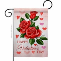 Angeleno Heritage G135397-BO 13 x 18.5 in. Valentines Rose Garden Flag with Spring Double-Sid