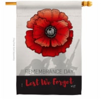Angeleno Heritage H137384-BO 28 x 40 in. Remembrance Day House Flag with Armed Forces Veteran