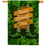 Angeleno Heritage H137407-BO 28 x 40 in. Leprechaun Legs House Flag with Spring St. Patrick D