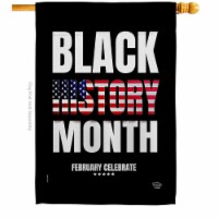 Ornament Collection H192432-BO 28 x 40 in. US Black History Month House Flag with Support Cau
