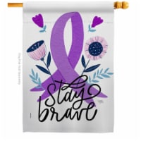 Breeze Decor H115205-BO 28 x 40 in. Stay Brave House Flag with Support Awareness Double-Sided