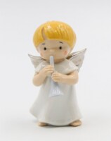 Ceramic Little Angel Playing Trumpet Figurine, Home Décor, Religious Décor, Religious Gift,