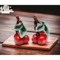 Ceramic Cherry Salt and Pepper Shakers, Home Décor, Gift for Her, Gift for Mom, Kitchen Décor