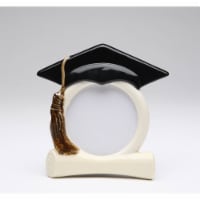 Ceramic Graduation Hat Photo Frame, Home Decor, Graduation Gift, Proud Parents, Office Decor