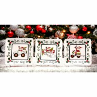 Ceramic Santa Plates Set Of 3, Home Décor, Gift for Her, Gift for Mom, Kitchen Décor,